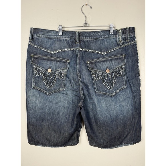 Antik Denim Other - Antik Denim Jean Shorts Embroidered Flap Pocket Distressed Jorts Streetwear‎ Y2K